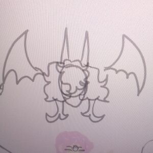 Unique Bat Winged Creature Drawing